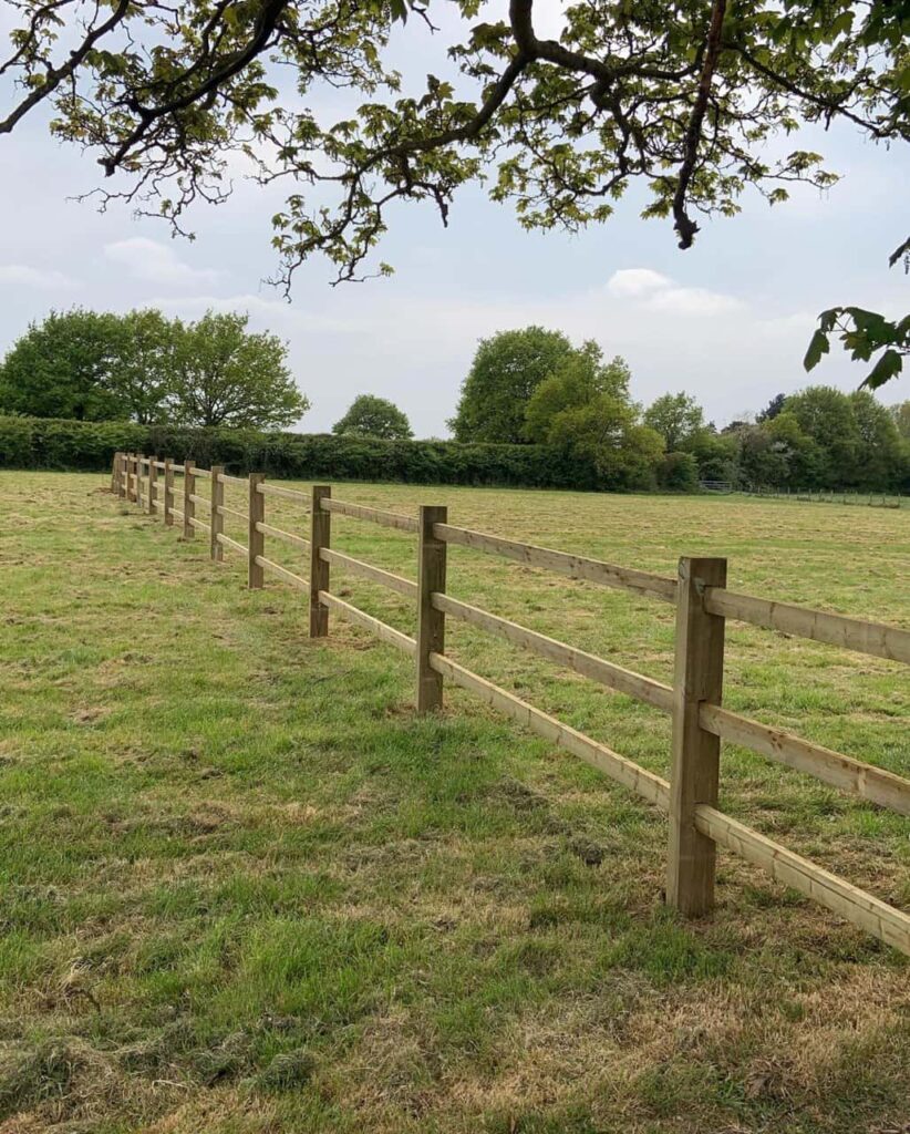 Post and Rail and feather edge fencing